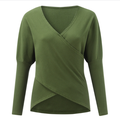 Damestrui van Kasjmier Herfst/Winter Warme Trui met Criss-Cross Detail