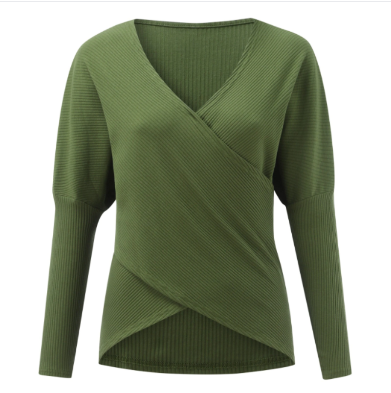 Damestrui Kasjmier Criss-Cross Detail Warme Herfst Trui