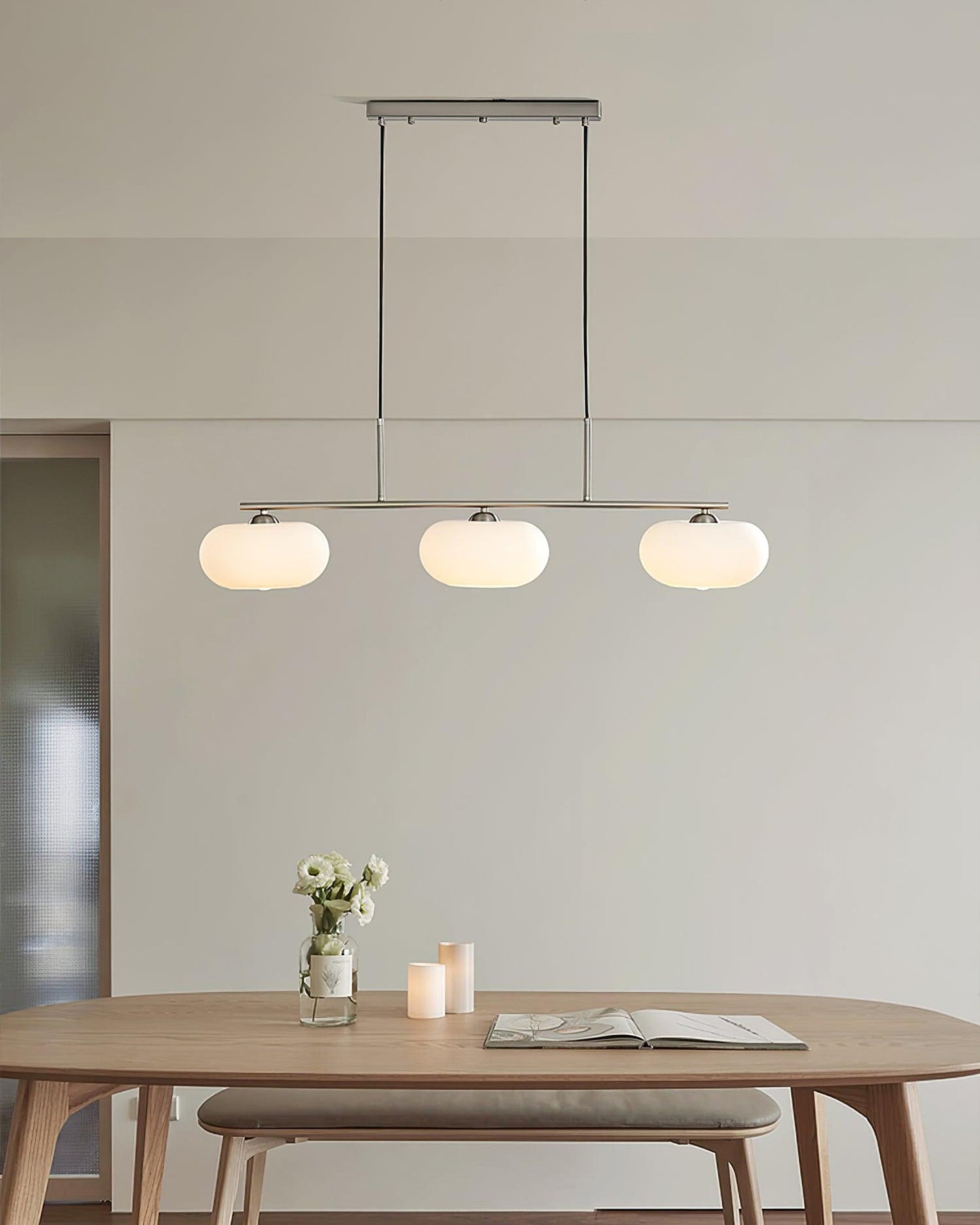 Design Hanglamp met 3 Globe Kapjes - Stijlvolle Eetkamerverlichting voor Tafel en Kookeiland - Verstelbaar 150 cm - Nikkel of Goud - E26/E27