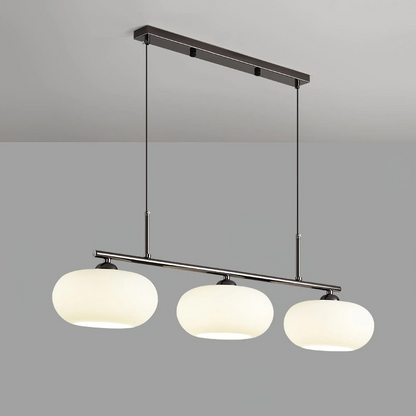 Bauhaus 3-kops hanglamp glas metaal zwart kookeiland eetkamer verlichting moderne design lamp minimalistisch interieur