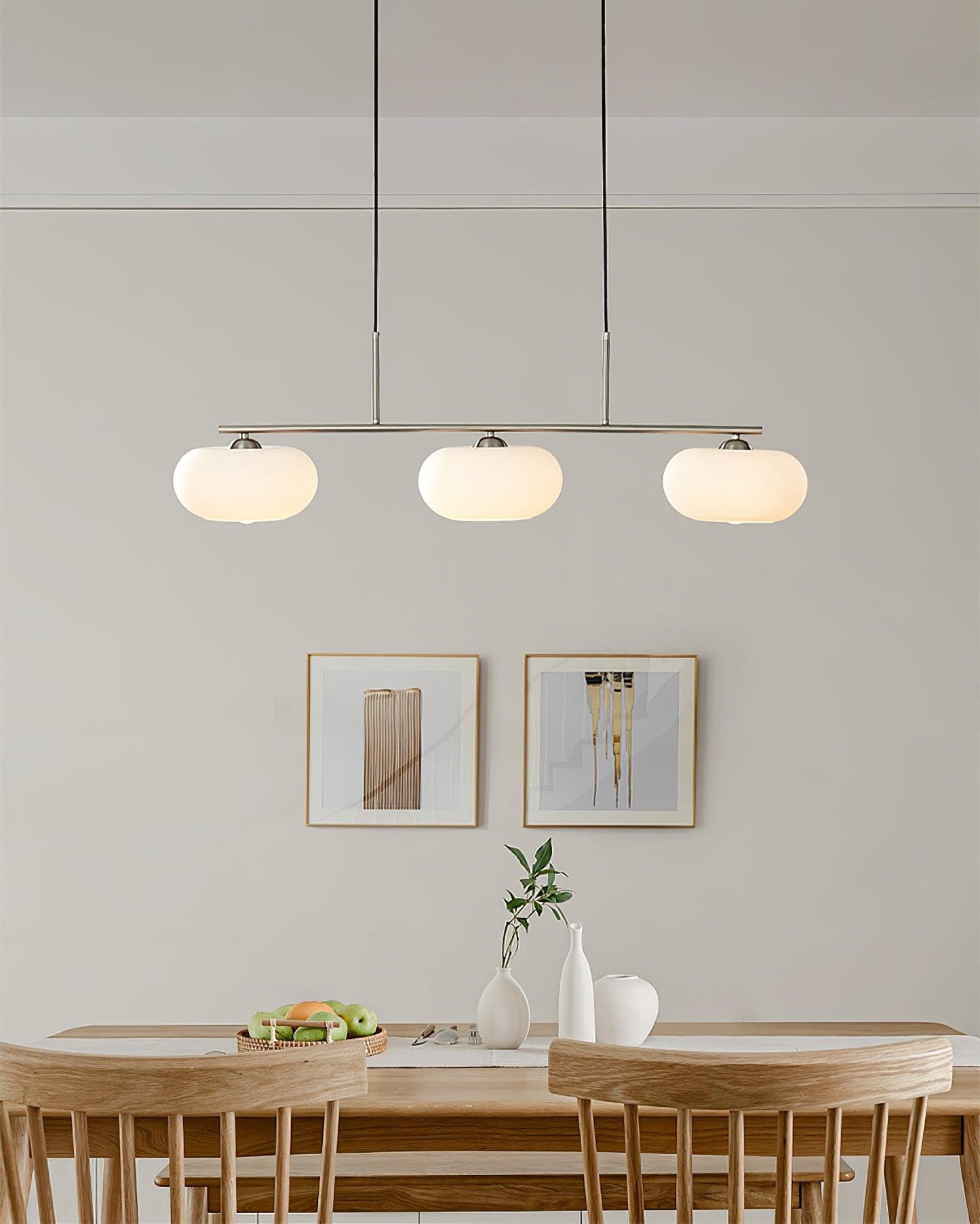 Design Hanglamp met 3 Globe Kapjes - Stijlvolle Eetkamerverlichting voor Tafel en Kookeiland - Verstelbaar 150 cm - Nikkel of Goud - E26/E27