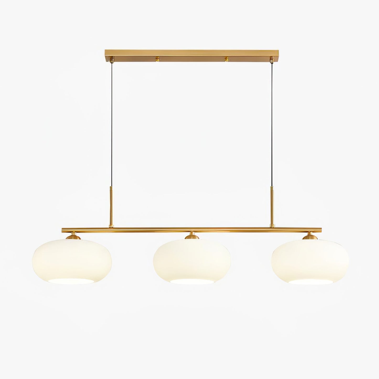 Design Hanglamp met 3 Globe Kapjes - Stijlvolle Eetkamerverlichting voor Tafel en Kookeiland - Verstelbaar 150 cm - Nikkel of Goud - E26/E27