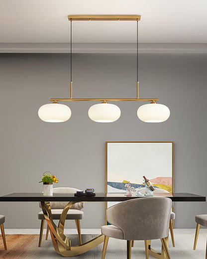 Design Hanglamp met 3 Globe Kapjes - Stijlvolle Eetkamerverlichting voor Tafel en Kookeiland - Verstelbaar 150 cm - Nikkel of Goud - E26/E27