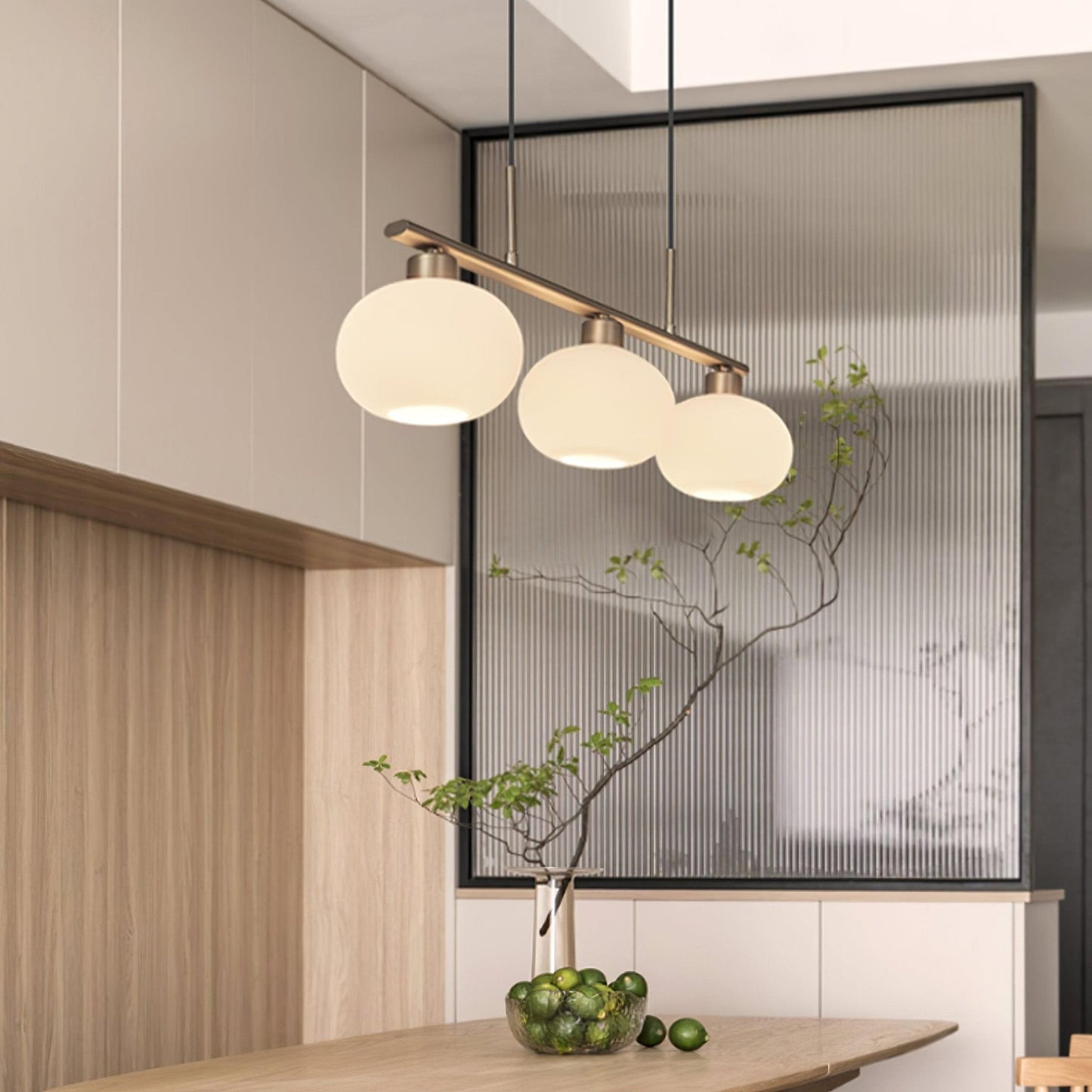 Design Hanglamp met 3 Globe Kapjes - Stijlvolle Eetkamerverlichting voor Tafel en Kookeiland - Verstelbaar 150 cm - Nikkel of Goud - E26/E27