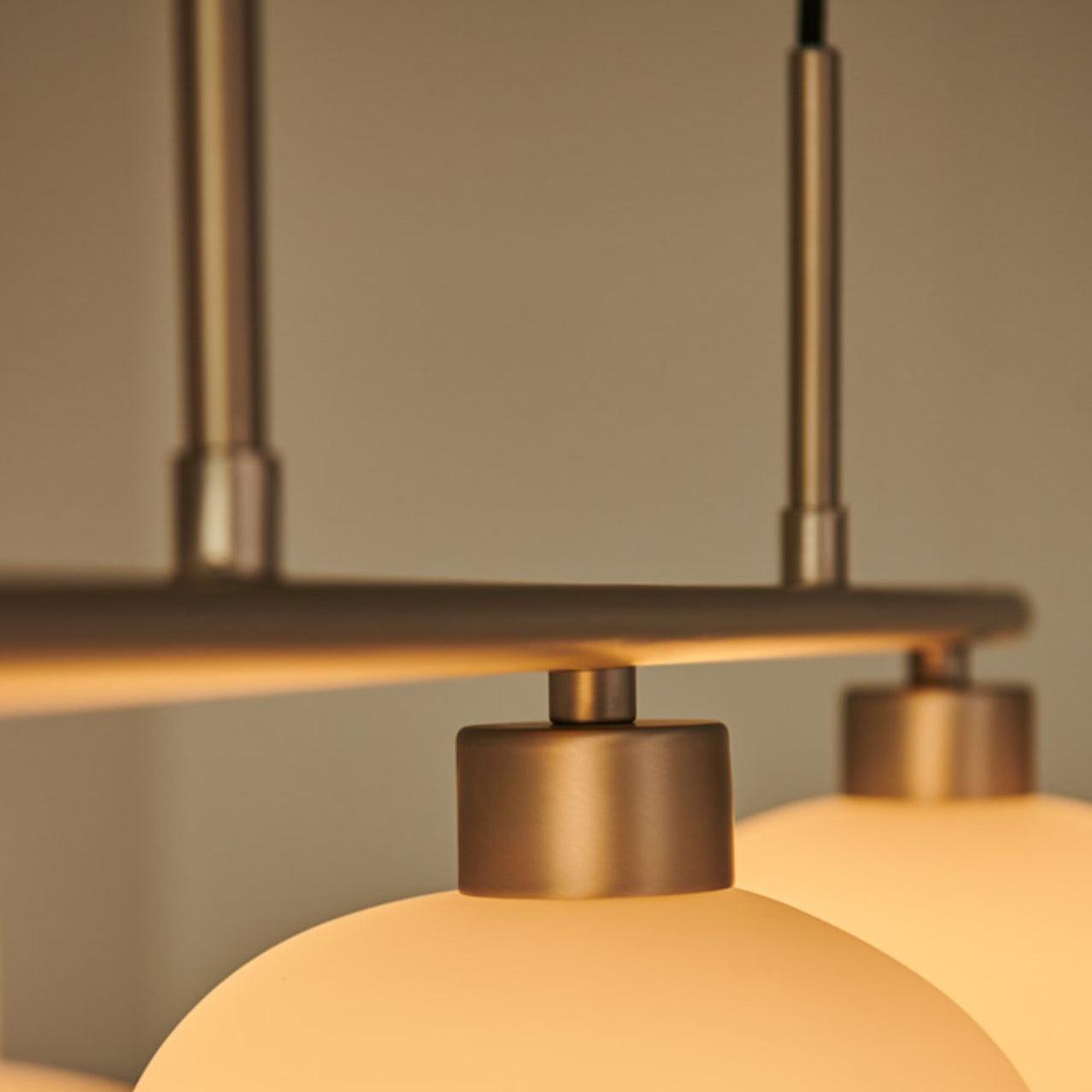 Design Hanglamp met 3 Globe Kapjes - Stijlvolle Eetkamerverlichting voor Tafel en Kookeiland - Verstelbaar 150 cm - Nikkel of Goud - E26/E27