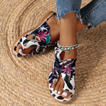 Dames Sandalen Zomer Blokhak Leer