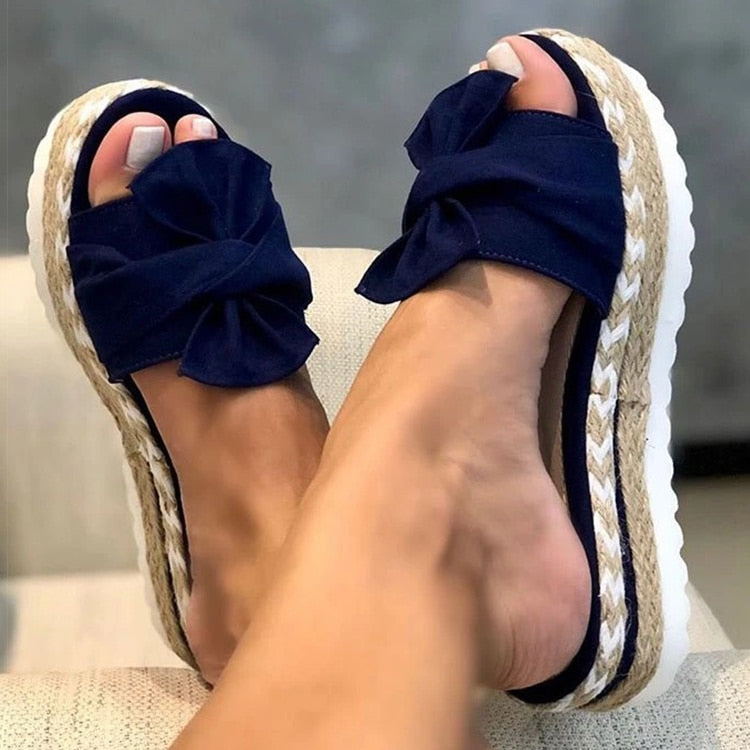 Vrouwensandalen met Strik Zomer Collectie