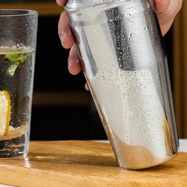 Cocktailset van roestvrij staal met luxe afwerking voor thuisbar en mixology