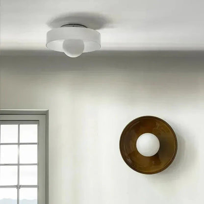 Glazen Plafondlamp Scandinavische Stijl Groen Geel Wit – Sfeervolle Verlichting voor Woonkamer Slaapkamer