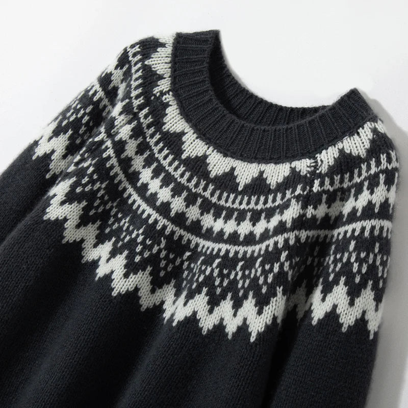 Ronde Hals Trui Zacht Gebreid Warm voor Winter