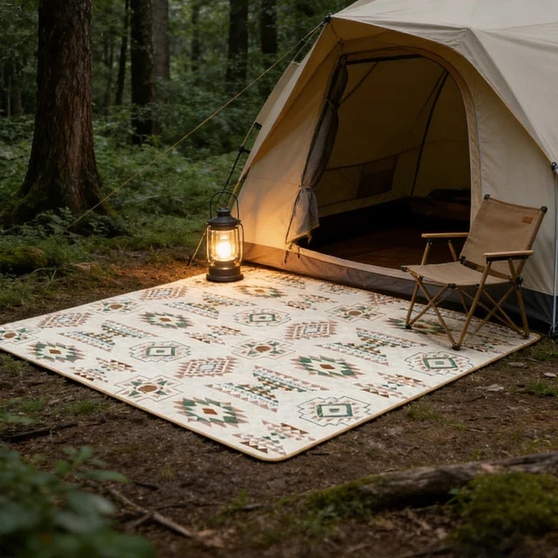 Buitenkleed Picknickmat Oxford 200x300 cm Bohemian Print Oprolbaar Campingmat Grasmat