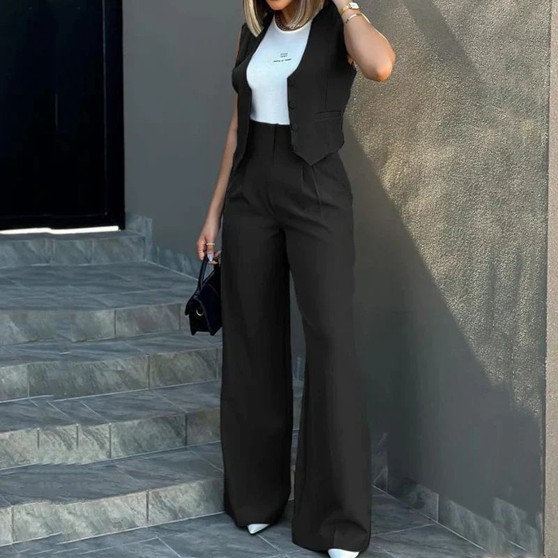 Dames Mode Set Stijlvolle Jurk en Jasje Collectie