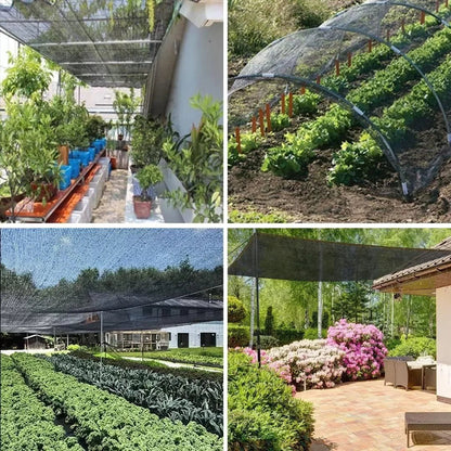 Schaduwdoek Zonwerend Gaas Zwart met Getapete Randen en Ringetjes voor Pergola Kas Tuin Patio Overkapping Terrasoverkapping Zonnescherm Tuinscherm Tuindoek Parasoldoek