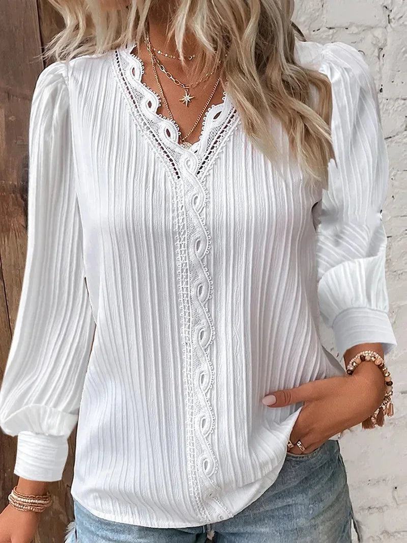 Dames Blouse Elegant Met Vrouwelijke Pasvorm - StudioMarella