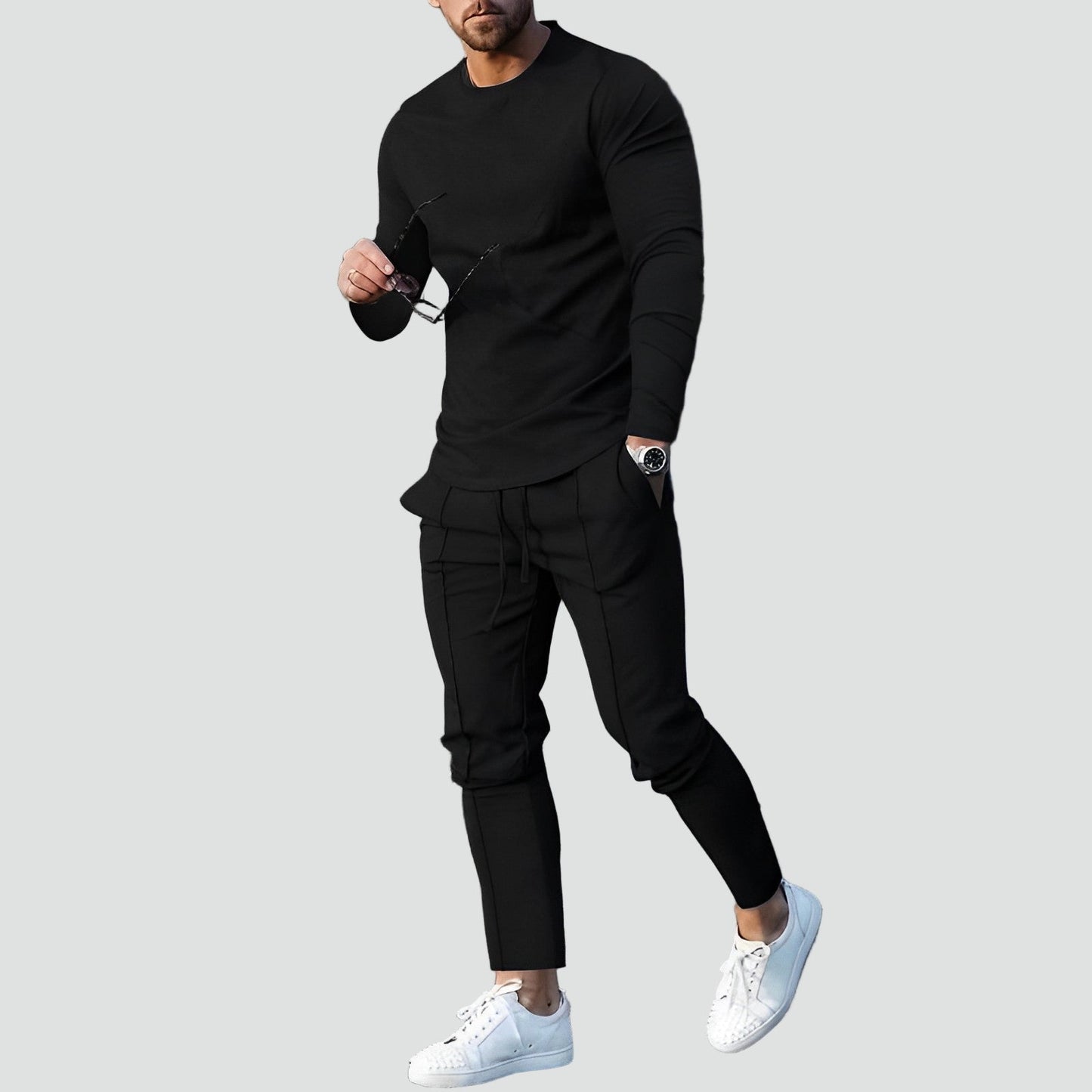Heren Trainingspak Tracksuit met Lange Mouwen en Joggingbroek