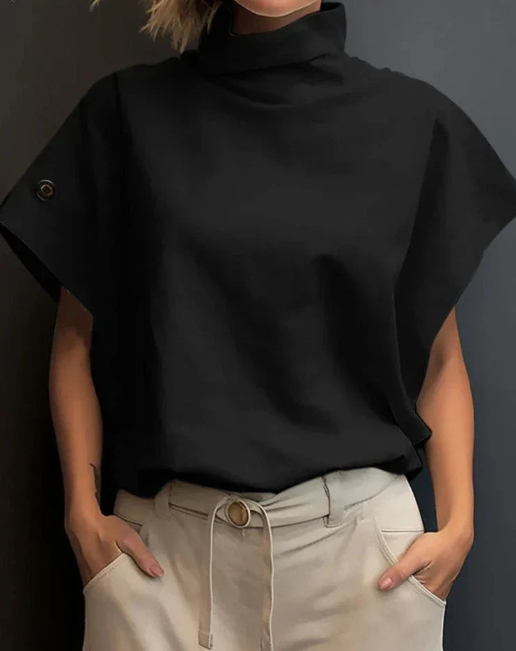 Turtleneck Blouse van Evalien Couture Donkergrijs - StudioMarella