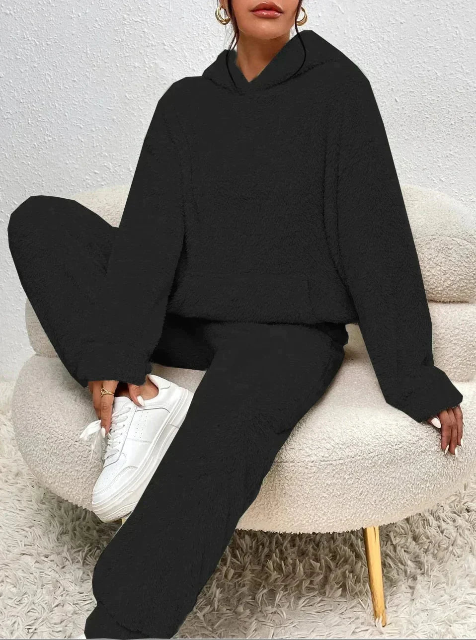 Zachte Teddy Jasset met Broek en Capuchon Warm