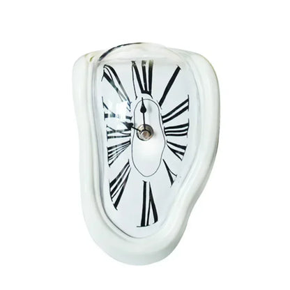Smeltende Klok Salvador Dali Stijl 18x12x15cm Kunststof Aluminium Surrealistisch Decoratief Uurwerk Plank Tafel Woonkamer Cadeau