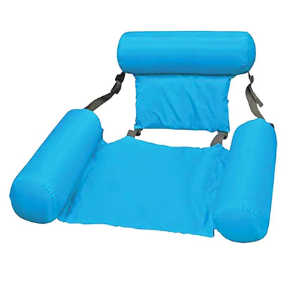 Opblaasbare Waterstoel met Rugleuning – Drijvende Zwembadstoel Mesh Design 100x120 cm Zwembadfauteuil