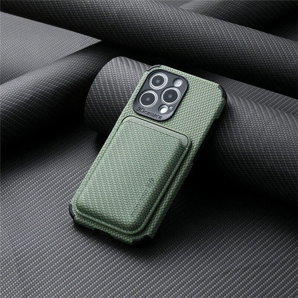 Magnetische iPhone Portemonnee Hoesje met Kaarthouder - Slanke MagSafe Beschermhoes voor Creditcards en ID