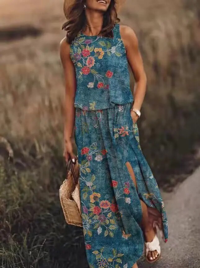Vrouwen Maxi Jurk Lange Zomerjurk Mooi Model