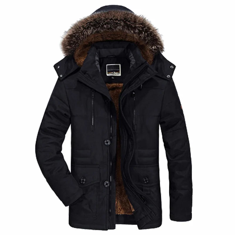 Heren Winterjas Warm en Winddicht met Capuchon