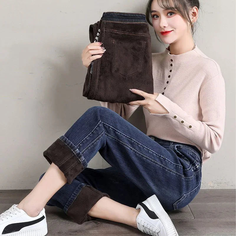 Warme Fleece Jeans voor Winter