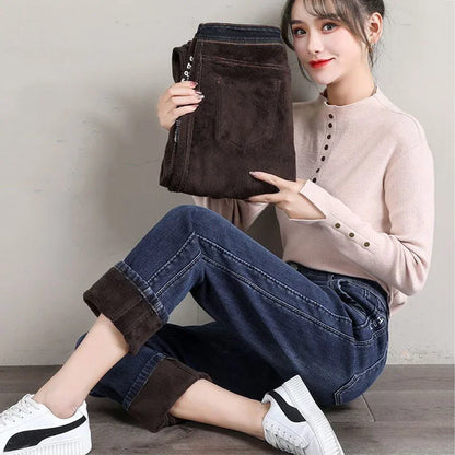 Warme Fleece Jeans voor Winter