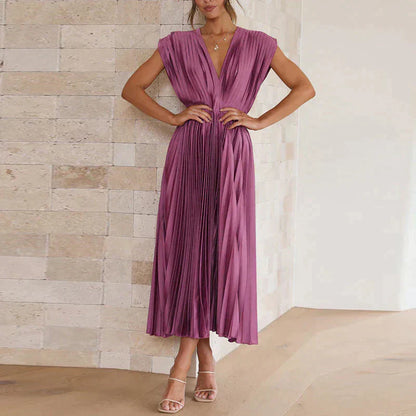 Elegante Plooirok voor Vrouw Jurk met Plooien