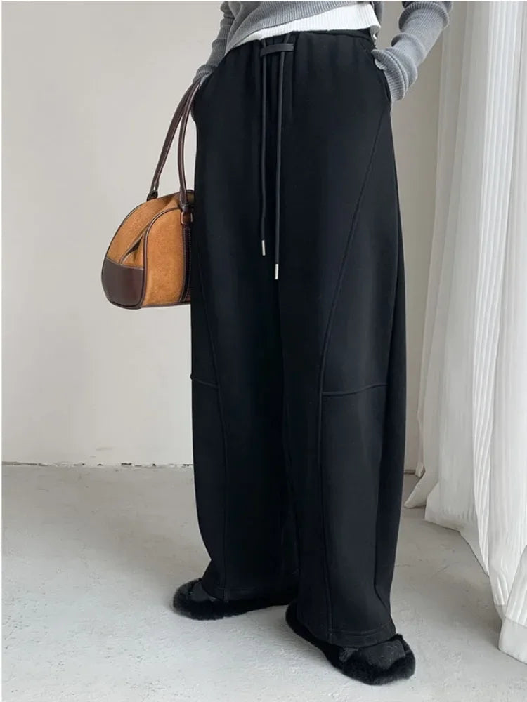 Dames Sweatpants Oversized Grijs Comfortabele Loungebroek