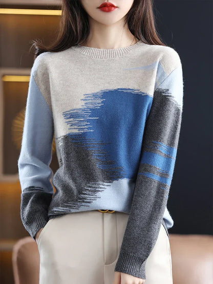 Dames Trui Kasjmier Zacht Tie-Dye Kleur - StudioMarella
