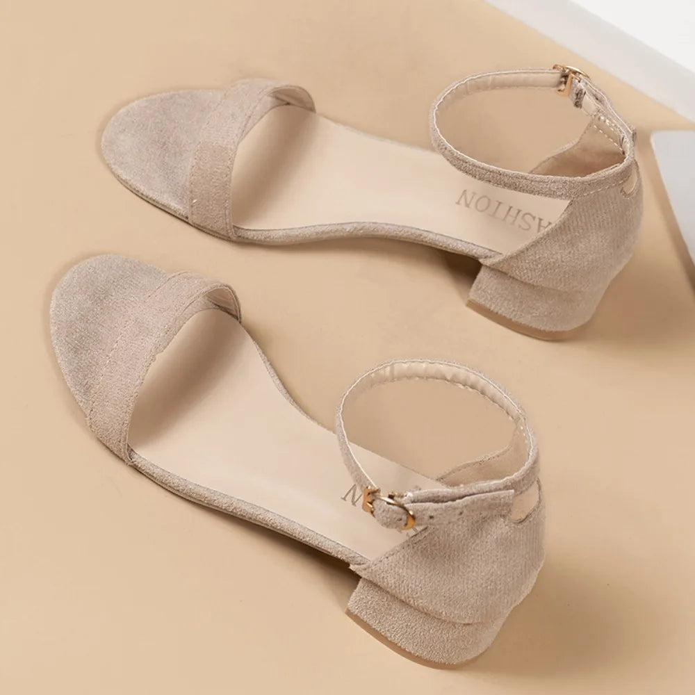 Luxe Beige Hakken met Hoge Hak
