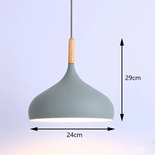 Aluminium hanglamp met E27 fitting in 8 moderne kleuren