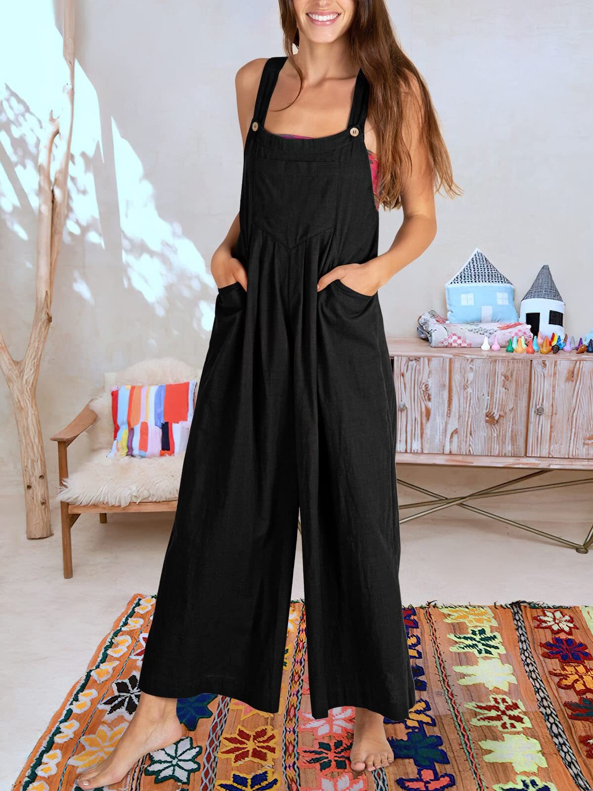 Jumpsuit Zomerkleding Dames Mouwloos Comfortabel