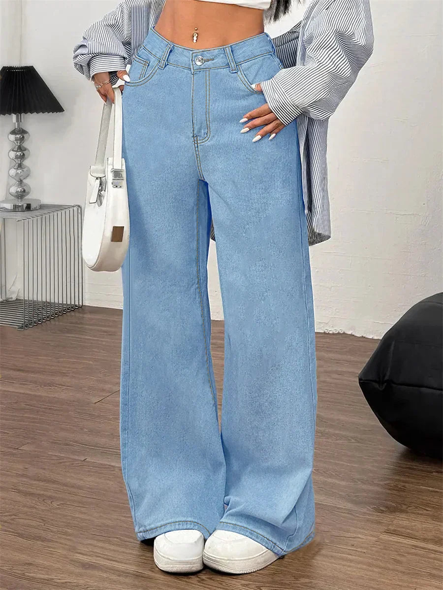 Dames Oversized Jeans Blauw Loose Fit - StudioMarella