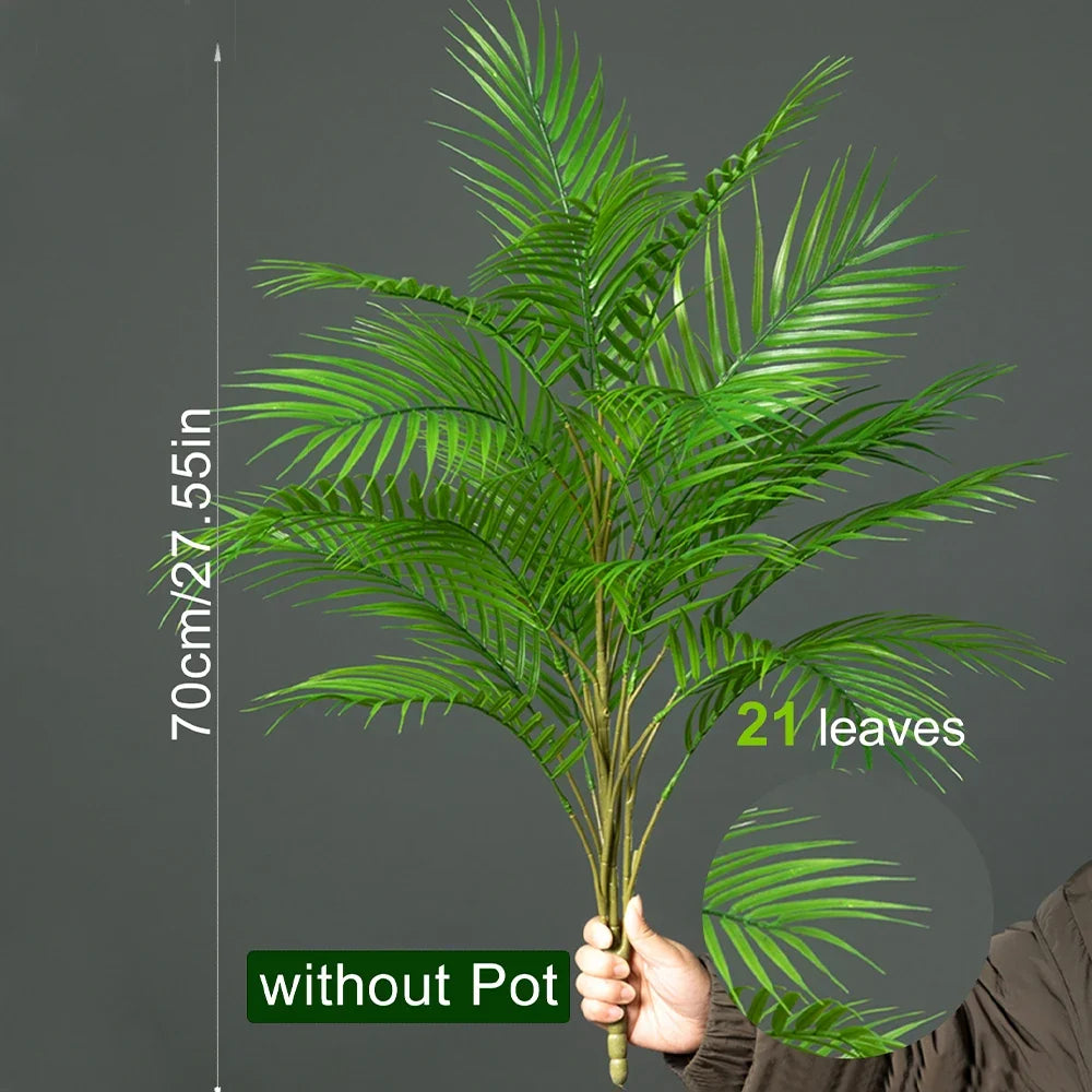 Kunstplant Areca Palm 50-88cm Tropisch Kunststof Woonkamer Kantoor Tuin Nep Palmboom Grote Kunstboom Binnen Buiten