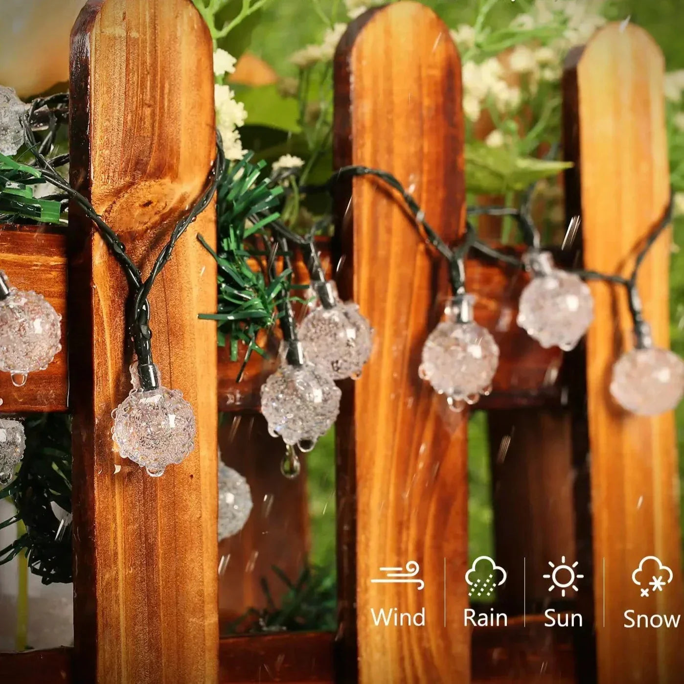 Zonne-energie Fonkelende Tuinverlichting 10 Meter LED Snoer Waterdicht IP65 Buitenverlichting Sfeerlampen voor Tuin Terras en Balkon