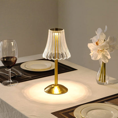 Tafellamp Touch Dimbaar LED Kristal Goud Aluminium Acryl Slaapkamer Woonkamer
