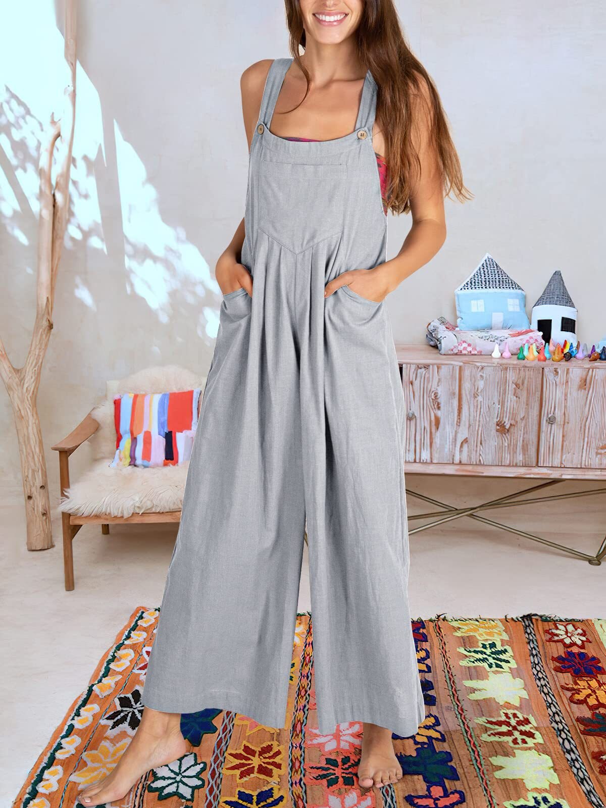 Jumpsuit Zomerkleding Dames Mouwloos Comfortabel
