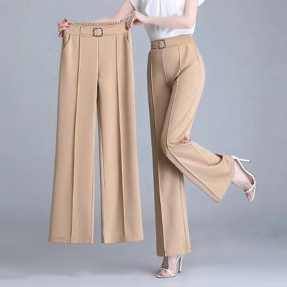 Luchtige Cropped Broek van IJszijde Stof - StudioMarella