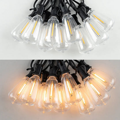 Sfeerlichtslinger voor Buiten Weerbestendig Snoer met Onbreekbare Gloeilampen Tuinverlichting Terrasverlichting IP44 Waterdicht 10 Meter Warm Wit Feestverlichting Sfeerverlichting