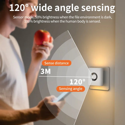 LED Wandlamp Stopcontact Bewegingssensor 5.8G Radar Warm Wit Slaapkamer Gang Toilet Nachtlamp Automatisch Sensor Nachtlicht Plug-in