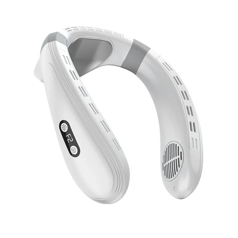 Draagbare Nekventilator 5200mAh Oplaadbaar Halfgeleider Koeling Persoonlijke Ventilator Outdoor Draadloos Nekkoeler USB Opladen