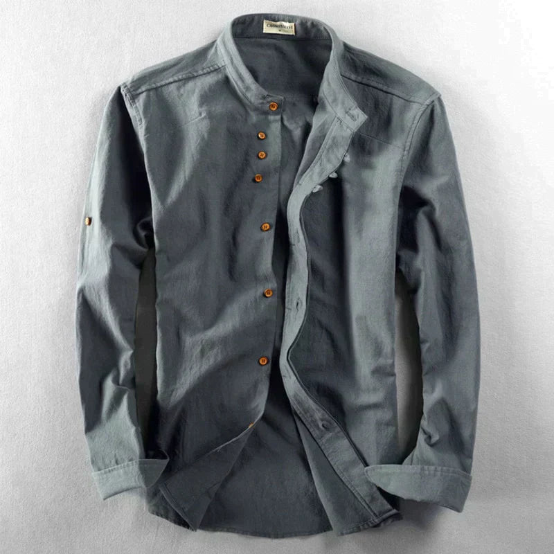 Mannen Shirt Katana Stijl van Katoen en Polyester