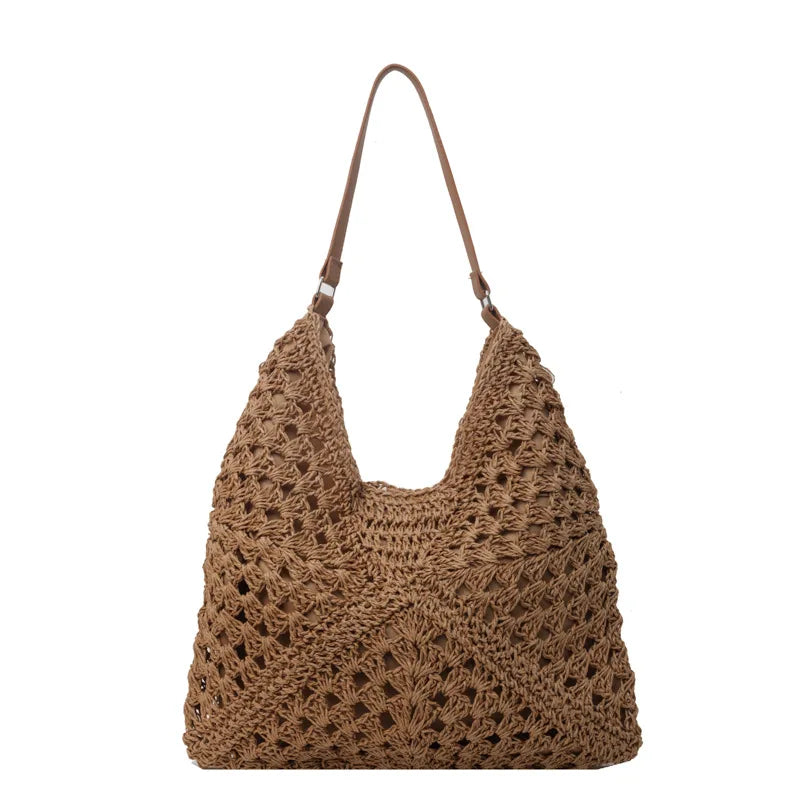 Vakantie Strandtas van Rieten Stro met Vintage Look