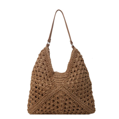 Vakantie Strandtas van Rieten Stro met Vintage Look