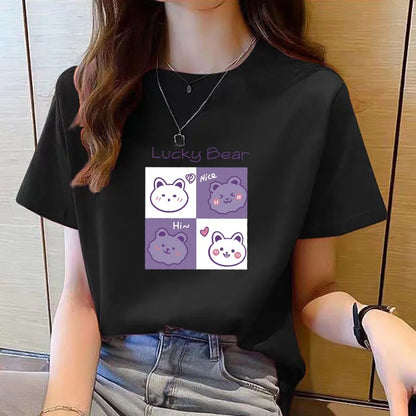 T-Shirt Cartoon Print Leuke Zomerdesigns