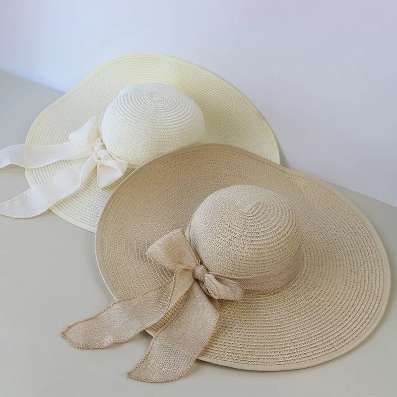 Vrouwen Panama Hoed met Bloem Elegante Zomerhoed