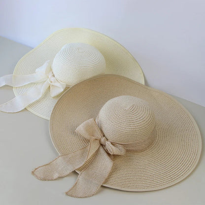 Vrouwen Panama Hoed met Bloem Elegante Zomerhoed