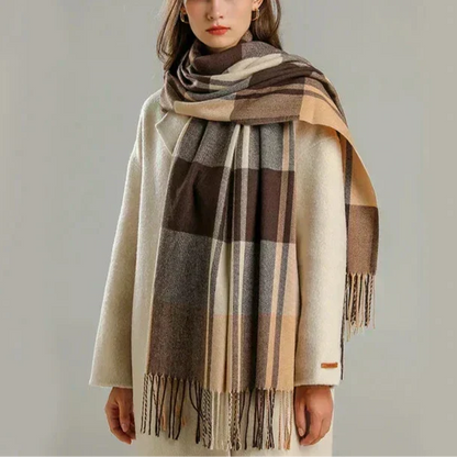 Geruite Sjaal met Klassiek Patroon – Warm & Stijlvol Accessoire voor Herfst en Winter